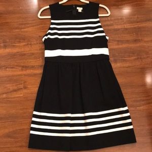Black and white stripe jcrew dress. NWT